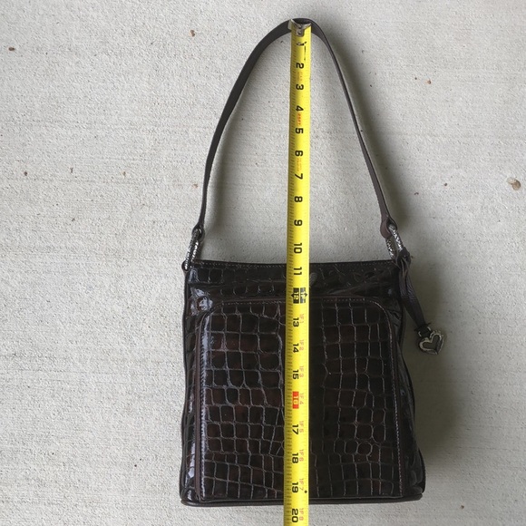 BRIGHTON Reptile Embossed Patent Leather Shoulder Bag - #D723012 - Picture 12 of 15